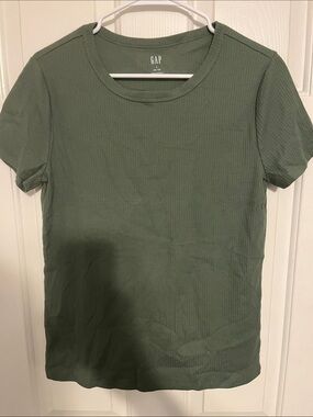 GAP Olive Green Ribbed Short Sleeve Tee